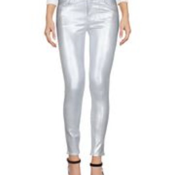 NWT Alice + Olivia silver jeans